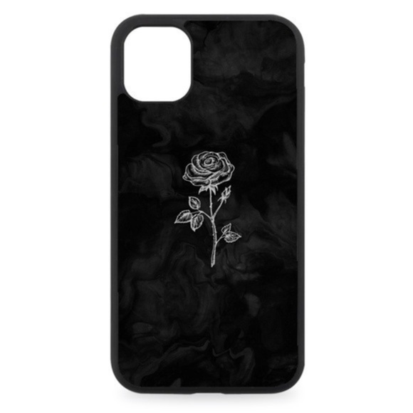 BLACK Rose Sketch Phone Case - Picture 1 of 1
